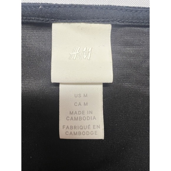 H&M Womens Velvet Jumpsuit Size M Black Long Sleeve Holiday Festive Cocktail - Picture 6 of 9